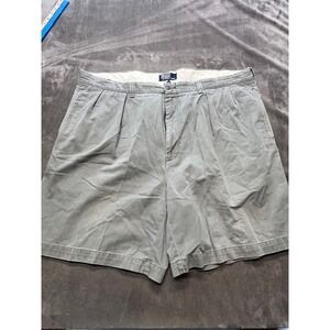 Polo Ralph Lauren Mens Gray Pleated Cotton Shorts Size 44 Classic‎ Fit Casual